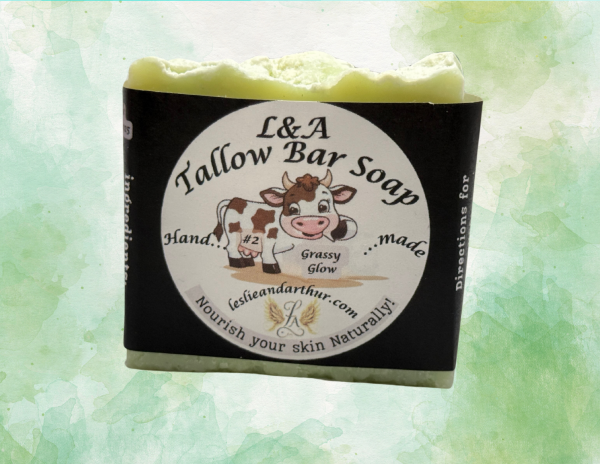 tallow bar soap - Grassy Glow
